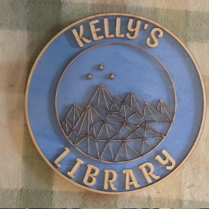 Custom Library Sign - Mountain with Stars
